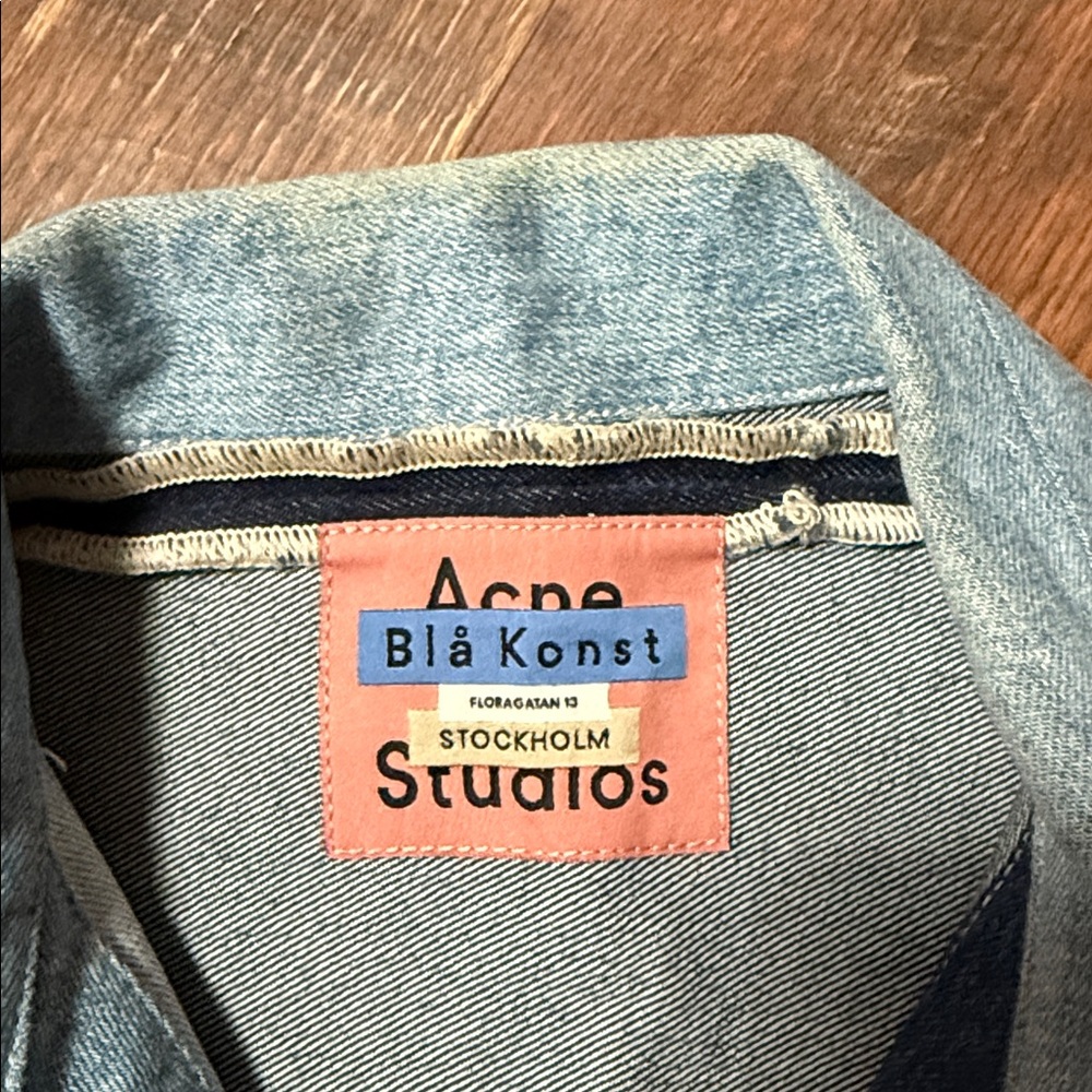 Acne Studios Bla Konst Patchwork Denim Jacket, Ge… - image 2